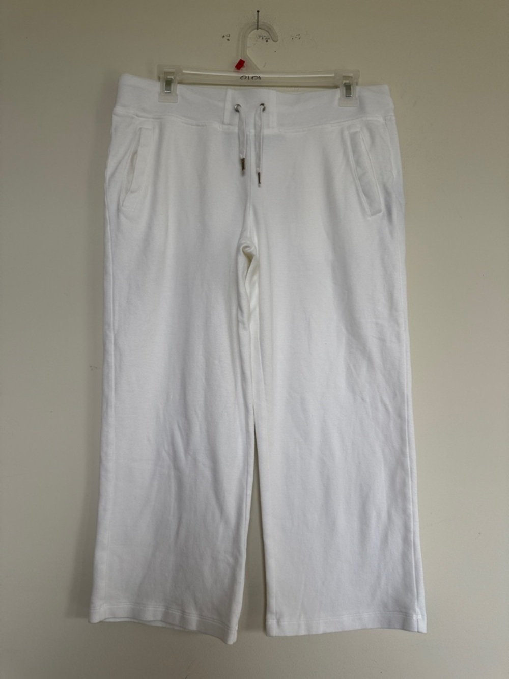 L-RL Lauren Active White Drawstring Capri
